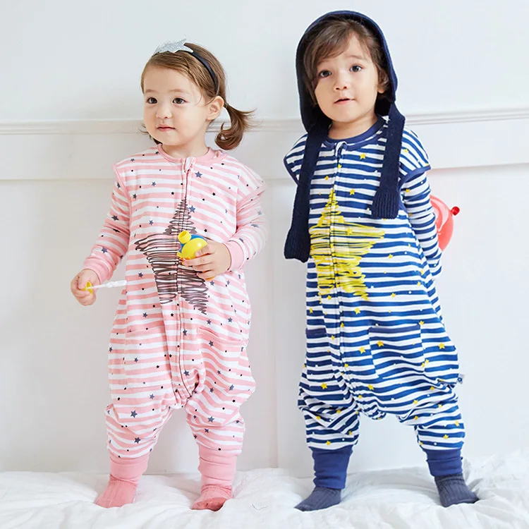 

Original Design Children's Garment Pure Cotton Sleeveless Part Leg Bag Children Men And Baby Defence Kicked Sleeping