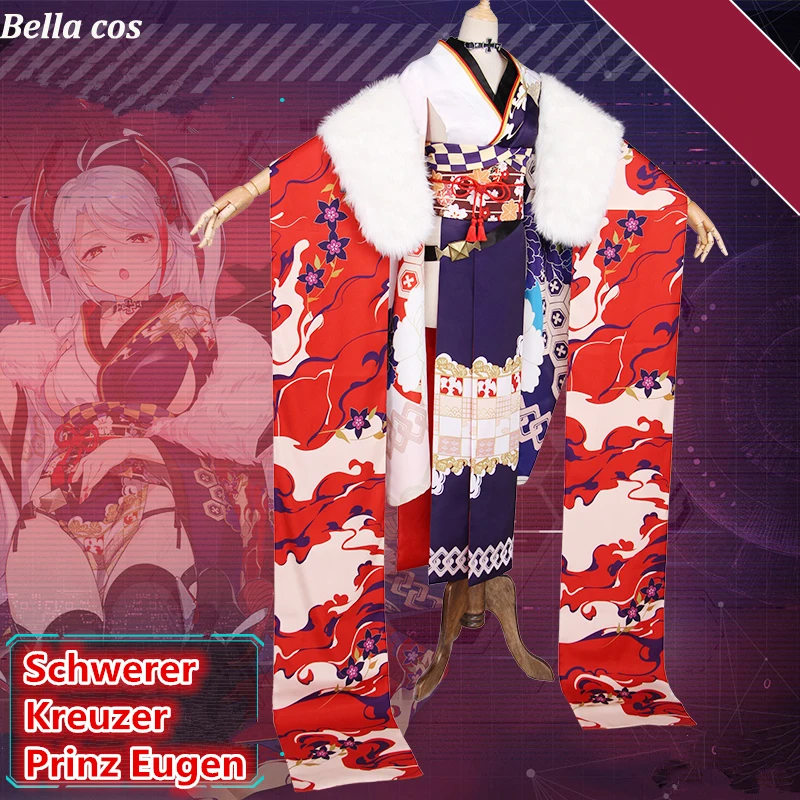 Azur LAN Kantai Коллекция Kreuzer Prinz Eugen великолепный карнавальный костюм кимоно платье