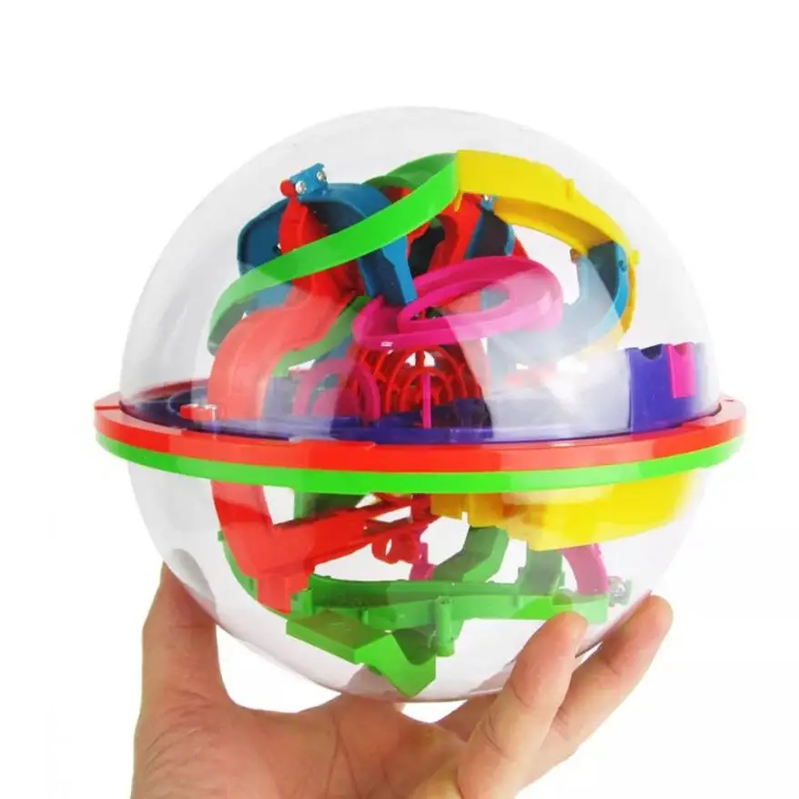 

100 Barriers 3D Labyrinth Magic Intellect Ball Balance Maze Perplexus Puzzle Toy Cherryb