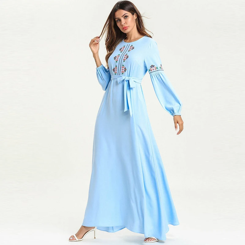 Одеяние мусульмане Longue Vestidos длинное платье Дубая Ислам Хиджаб для мусульманок платье Рамадан Caftan арабские платья
