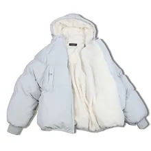 Oversized Coats Winter Jacket Women And Men Hood Lambs Wool JacketsShort Cotton Winter Coat