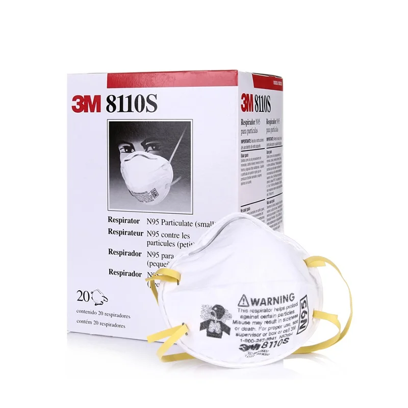 

10/20pcs 3M N95 8110S Kids Children Dust Mask Anti-particles PM2.5 Haze Particulate Adjustable Respirator Safety Small Size Mask
