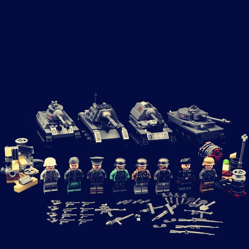 

MOC WW2 Armored vehicle weapons MINI figures original toys swat military accessories Compatible DIY Building Blocks brinquedos
