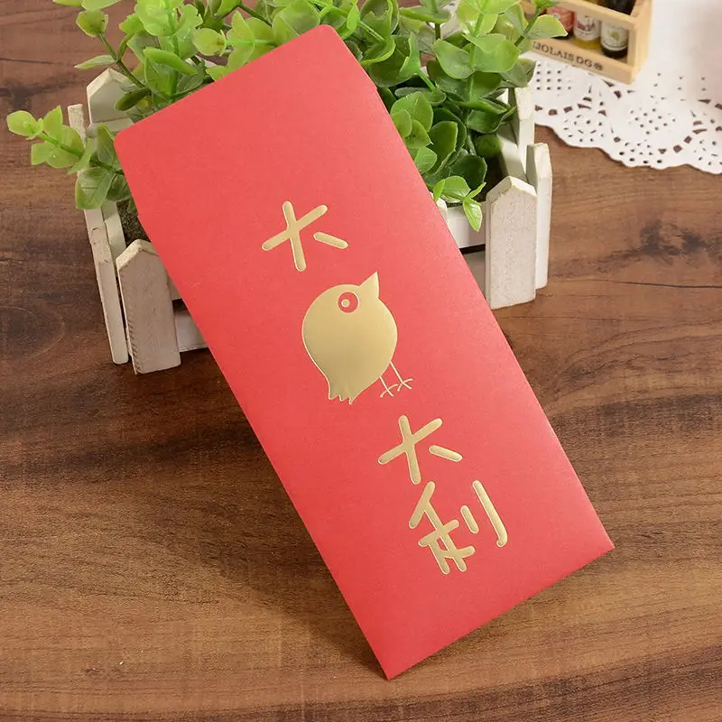 5 шт. креативные популярные цитаты красный конверт штамповка Новогодний День рождения Свадьба тысячи юаней красный конверт