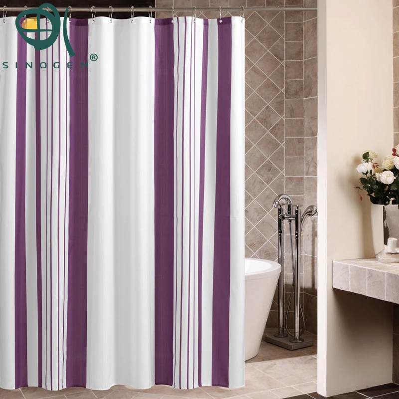 Sinogem Purple Vertical Stripes Waterproof Mildew Thick High Grade