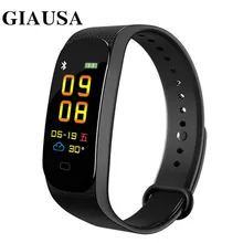 GIAUSA M5 Fitness Women Smart Watch Men Bluetooth Heart Rate Blood Pressure Pedometer Clock LED Sport Watch For Android IOS+Box