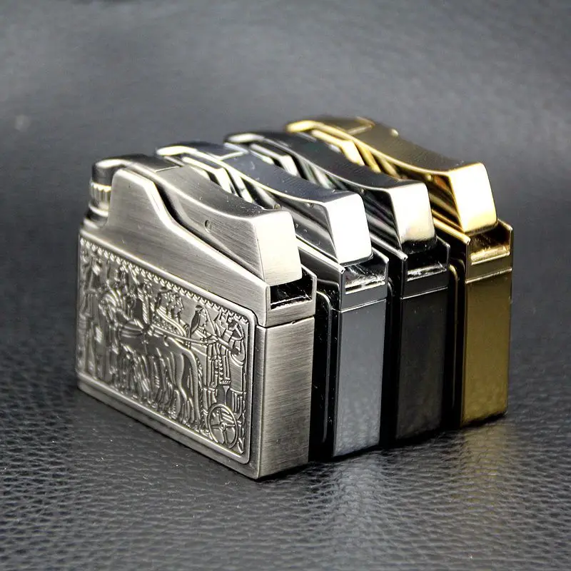  Classic Old school Gas Cigarette Lighter Cigarettes Kerosene Flint Petrol Vintage Gasoline Lighter 