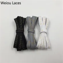 30 пар/лот) Weiou Горячая 0,7 см полиэстер плоские шнурки прохладная Замена японские Катакана атлетические дизайнерские шнурки под заказ