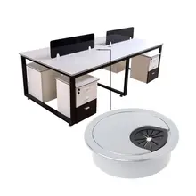 Компьютерный Настольный пластиковый кабельный ящик Настольный провод Выход Круглый порт отверстие Крышка 60 мм