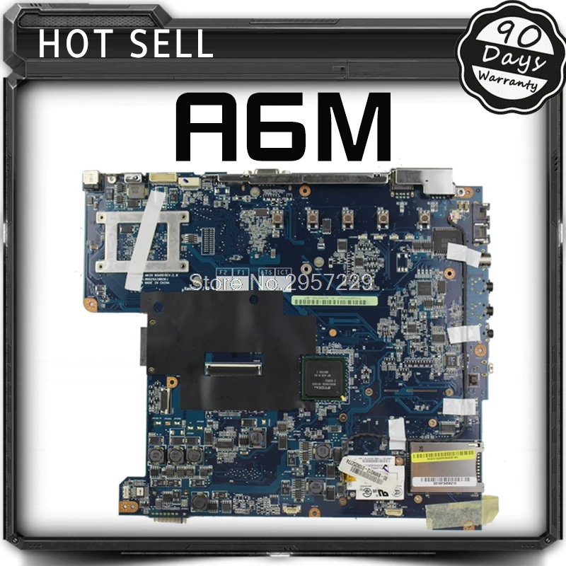 

A6M Mainboard For ASUS A6M Z92M Integrated Graphics Laptop Motherboard 100% Tested S-6