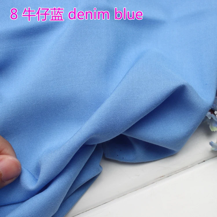 

Denim Blue Viscose Fabric Cotton Fabric Silk Artificial Cotton Fabric Skirt fabric 60" Wide Sold bty Free Shipping !