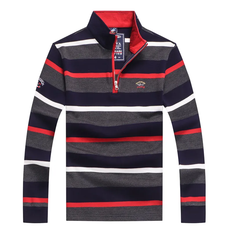 New luxury brand Tace & Shark sweater men pull homme hiver half zipper pullover men European style men's sweater 3D embroidery New luxury brand Tace & Shark sweater men pull homme hiver half zipper pullover men European style men's sweater 3D embroidery