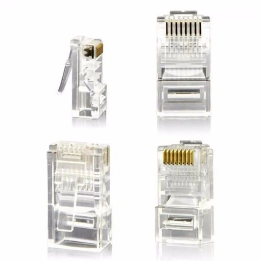 25 шт. RJ45 Cat 6 6e сети Интернет Ethernet обжимной кабельные разъемы заканчивается топ Кабельный разъем