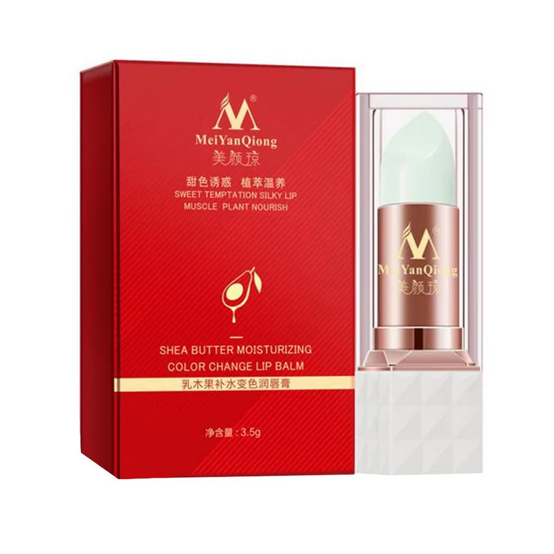 

2019 Hot Sale Shea Butter Moisturizing Color Change Lip Balm Skin Care Anti Aging Makeup Lipstick Plant Essence