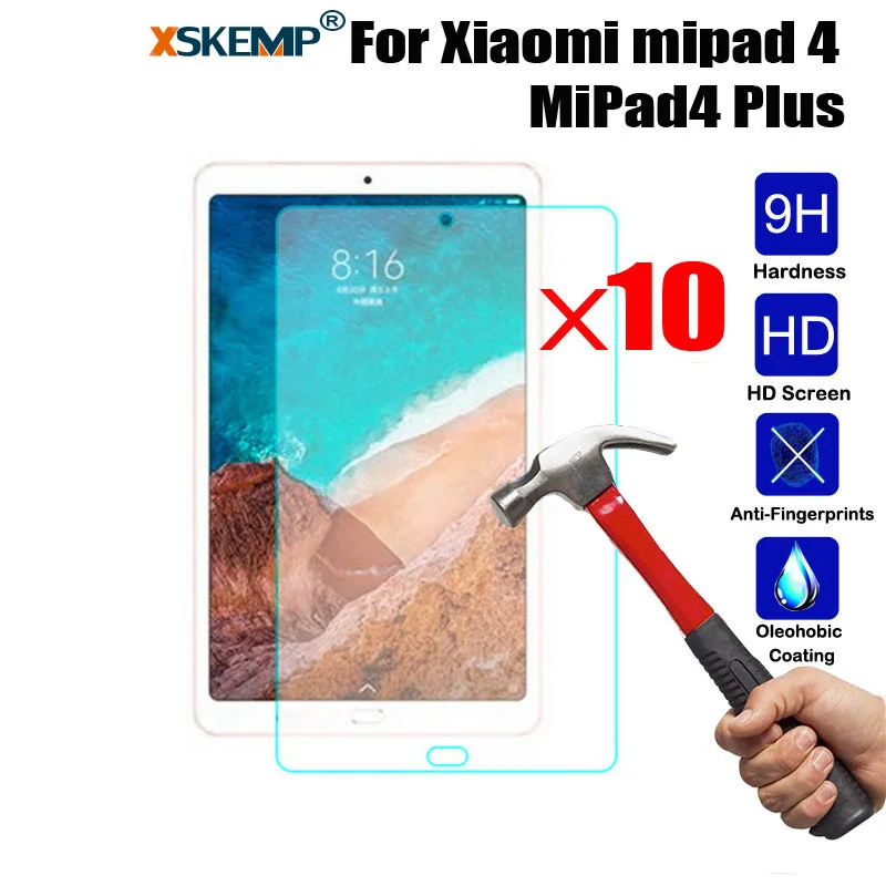 10Pcs Wholesale Protective Film Tempered Glass Tablet Screen Protector For Xiaomi mipad 4 MiPad4 Plus Ultra Clear Glossy | Компьютеры и