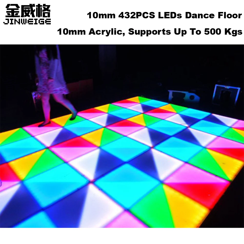 

Perfect Effect 1M*1M 10mm 432PCS RGB LED Dance Floor IP65 Waterproof Party Event LED Stage Lighting