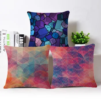 

Decorative Pillows Geometric Decoration Painting Cotton Linen Cushion Cover Shooting Mat Sofa Decoration House Coussin Outdoor