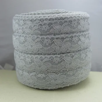 

A roll Elastic Stretch Lace trim sewing/garment/clothes accesories headband making 32mm width gray R17