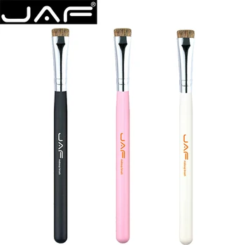 

JAF Brand 1pc Fine Quality Pony Hair Flat Eye Shadow Brush Silver Aluminum Tube with Comfortable Black Pink White Wooden Handle