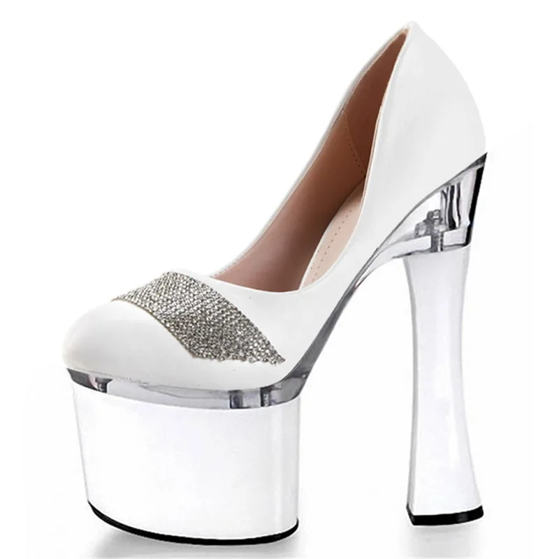 

Spring and summer fashion 18 cm high-heeled shoes, sexy model banquet runway high-heeled shoes, sequins decorated stage single s