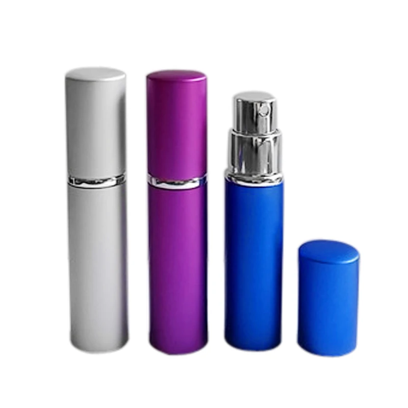 

Perfume bottle 5ml Aluminium Anodized Compact Perfume Aftershave Atomiser Atomizer fragrance glass scent-bottle Mixed color