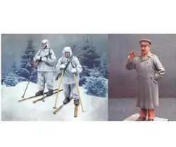 1/35 русские лыжные войска и советский Сталин игрушка Смола модель миниатюрный комплект unassembly Неокрашенный