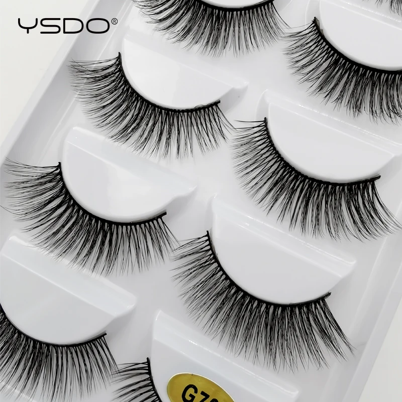 

Mink EyeLashes 100% Cruelty Free 5 Pairs Cilios 3D Mink Lashes Reusable 12MM Natural False Lashes G701 popular 3D False EyeLashe