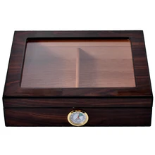 Humidificador humidificador higrómetro madera Vintage 1-30 Uds caja de almacenamiento de cigarros