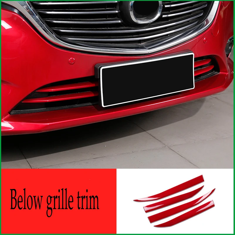 

Car-styling Auto Parts For Mazda 6 M6 Atenza 2017 ABS front center grille grill strip Molding Garnish cover trim