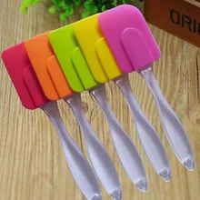 100 шт./лот, высокое Качество Большой Размер 23 см Прозрачные ручки Кухня Торт Скребок Премиум Силиконовые Шпатель Для Выпечки Формы Для Выпечки Инструмент