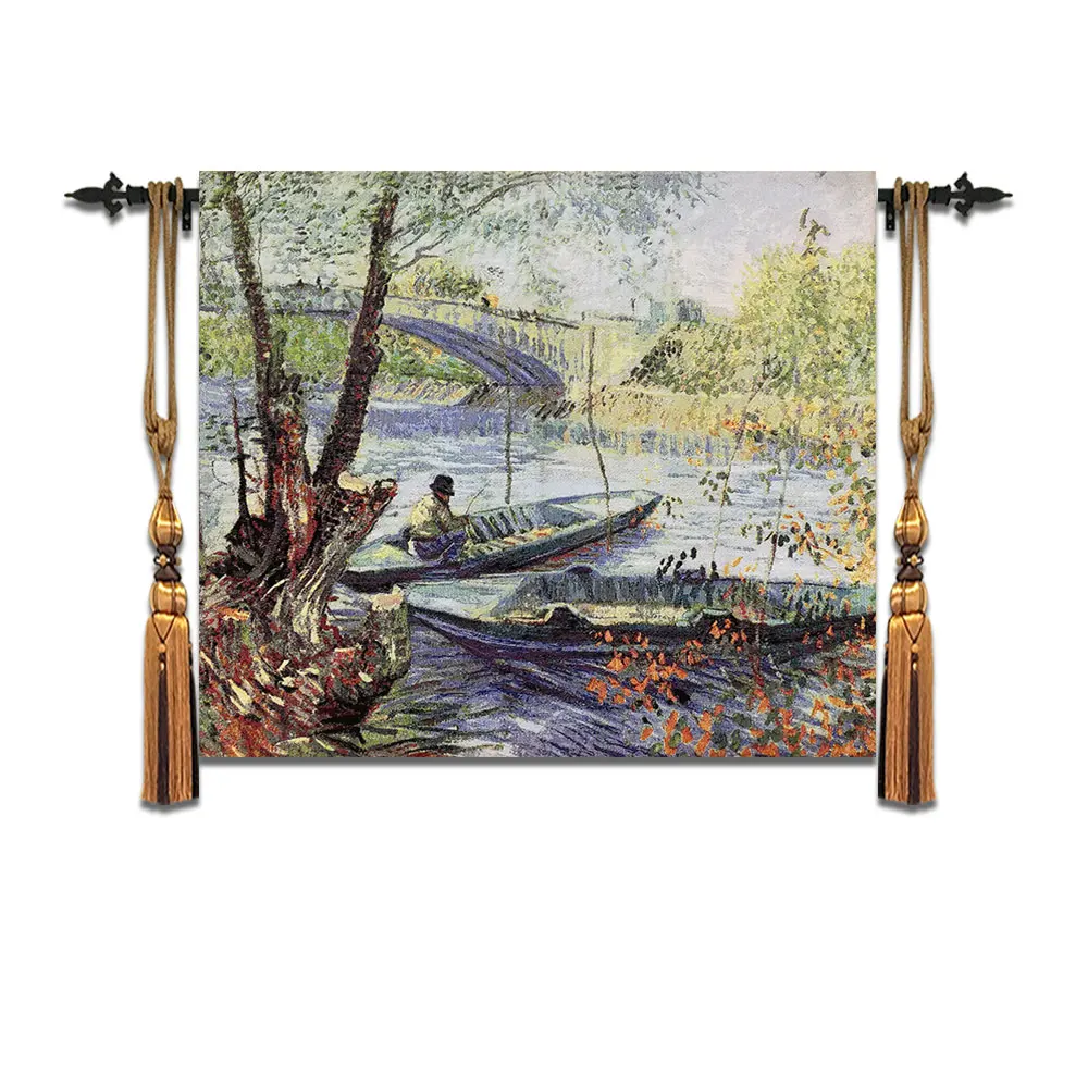 

Fanreey 100% Cotton Tapestry Van Gogh Wall Painting Study room Mural Netherlands "Fisher" 69X79CM GT-CDZ162