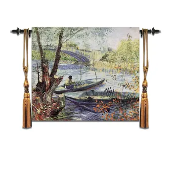 

Fanreey 100% Cotton Tapestry Van Gogh Wall Painting Study room Mural Netherlands "Fisher" 69X79CM GT-CDZ162