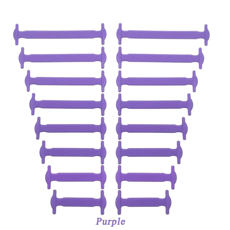 Новинка 16 шт./лот 8 размеров разноцветные шнурки без шнурки для обуви унисекс эластичные силиконовые шнурки для мужчин и женщин Все кроссовки
