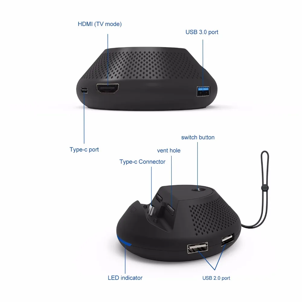 Портативная док станция для NS Switch TV Dock Nintendo игровая консоль с держателем печатной