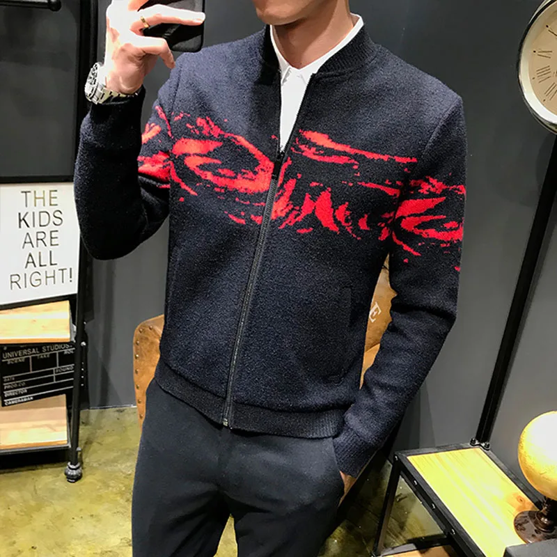 

2019 autumn and winter men's business casual simple versatile jacket high quality fashion trend baseball jacket