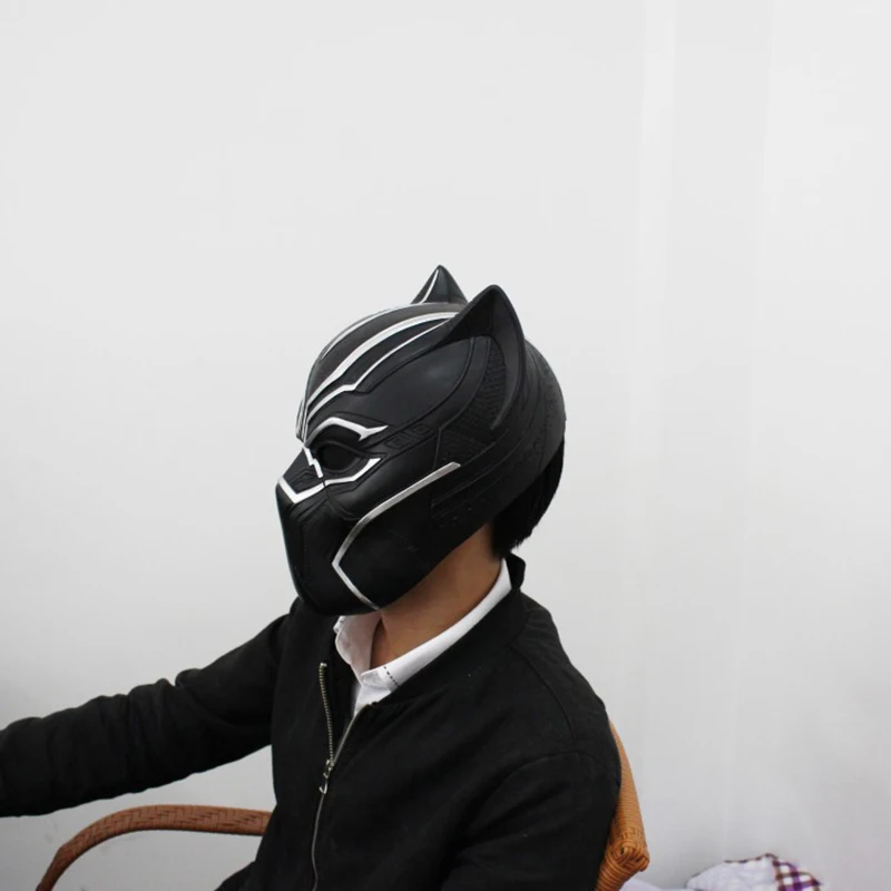 Black Panther Mask Helmet Movie Superhero Black Panther Masks Avengers Infinity War Halloween Cosplay Mask Superhero Figure Prop