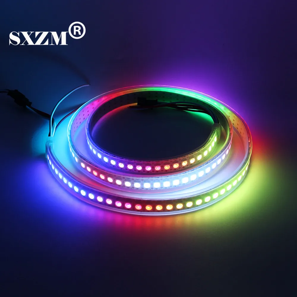 SXZM Waterproof DC5V WS2812 led strip light 1 Meter Chasing RGB full