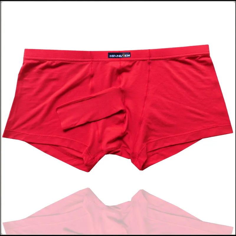 2017 Men's Front Open Hole Penis Sleeve Boxers Trunks Modal Cotton Cock