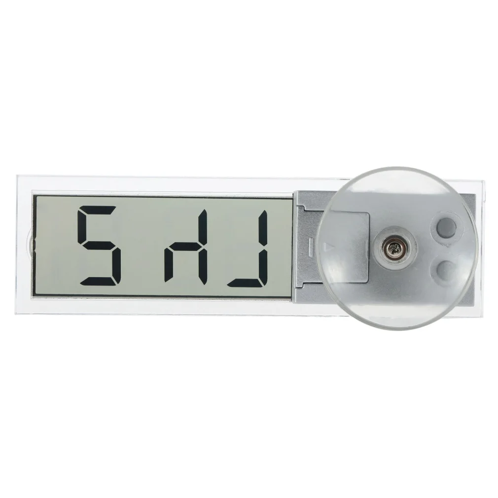 

1pcs Hot Search Durable Transparent Car Electronic Clock LCD Display Digital with Sucker Newest LCD Watch Clock