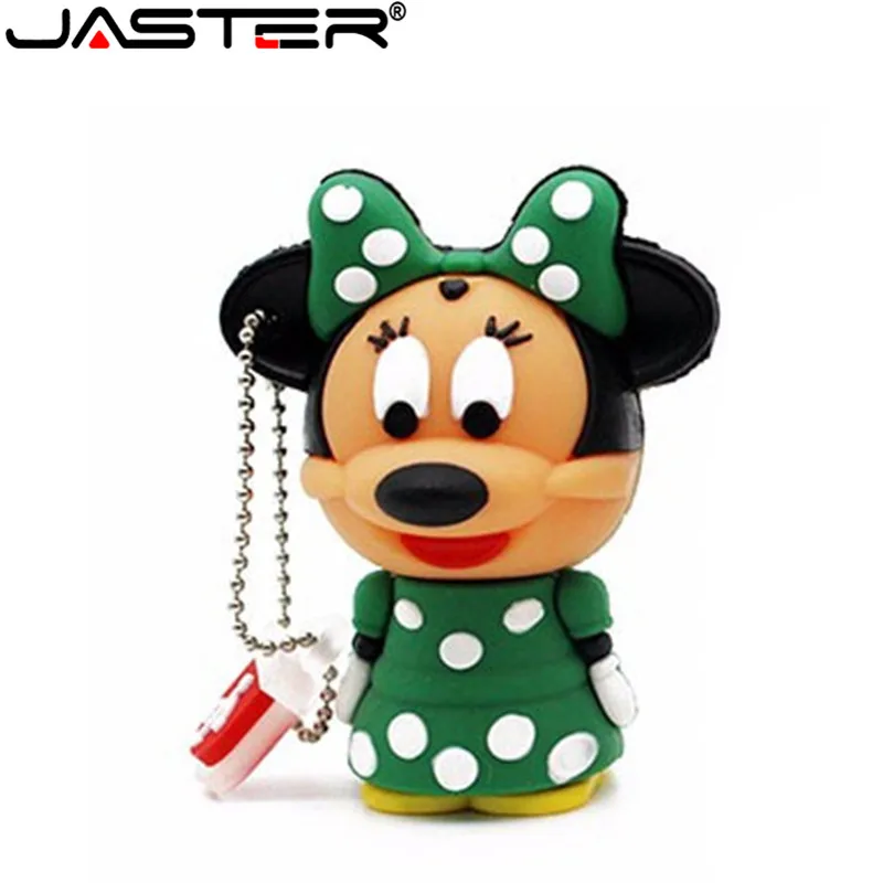 Jaster lovely мини-мышь Микки и Минни USB флеш-накопитель, Подарочный мультяшный флеш-накопитель 1 ГБ/2 ГБ/4 ГБ/8 ГБ/16 ГБ/32 ГБ