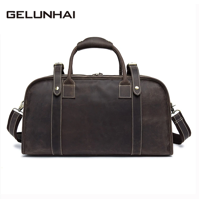 

2017 Genuine leather Man Bag Leather Men's Large Travel Bags Vintage Language Handbag Male Crossbody Shoulder Bag 1098