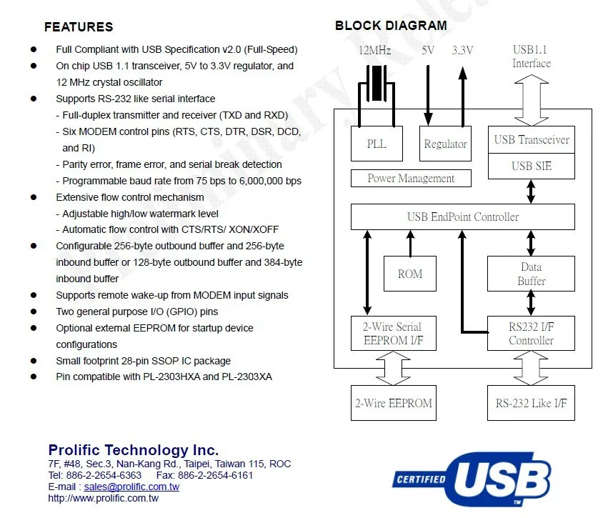 PL2303TA feature