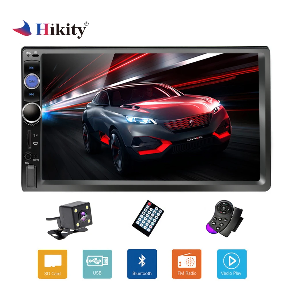 

Hikity 2 Din Car Radio Bluetooth Car Stereo Multimedia MP5 Player Autoradio 7" Touch Screen Auto Radio Support Rear View Camera