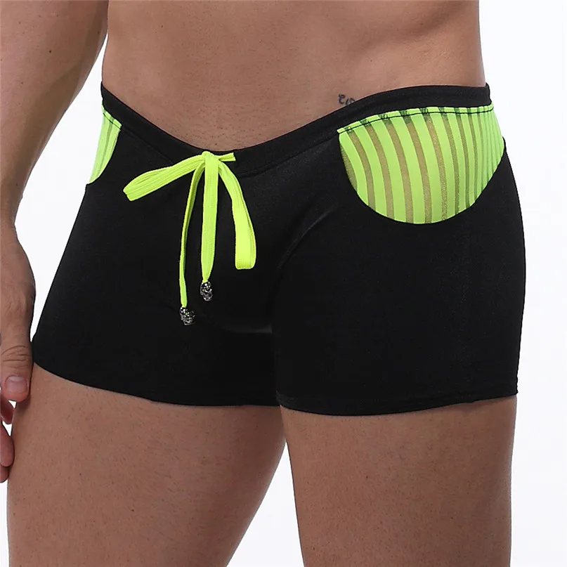 2018 New Mens Swim Briefs Swimwear Boxer Shorts Low Waist Boxers Underwear Men Comfortable Breathable Male Panties #2J19  (11)