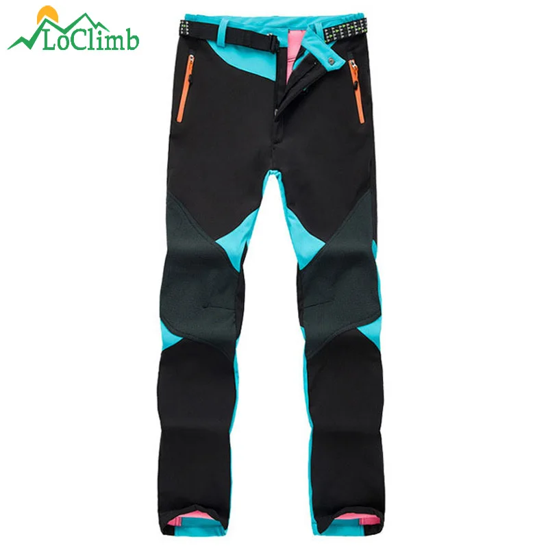 Женские зимние мягкие лыжные брюки LoClimb теплые флисовые водонепроницаемые