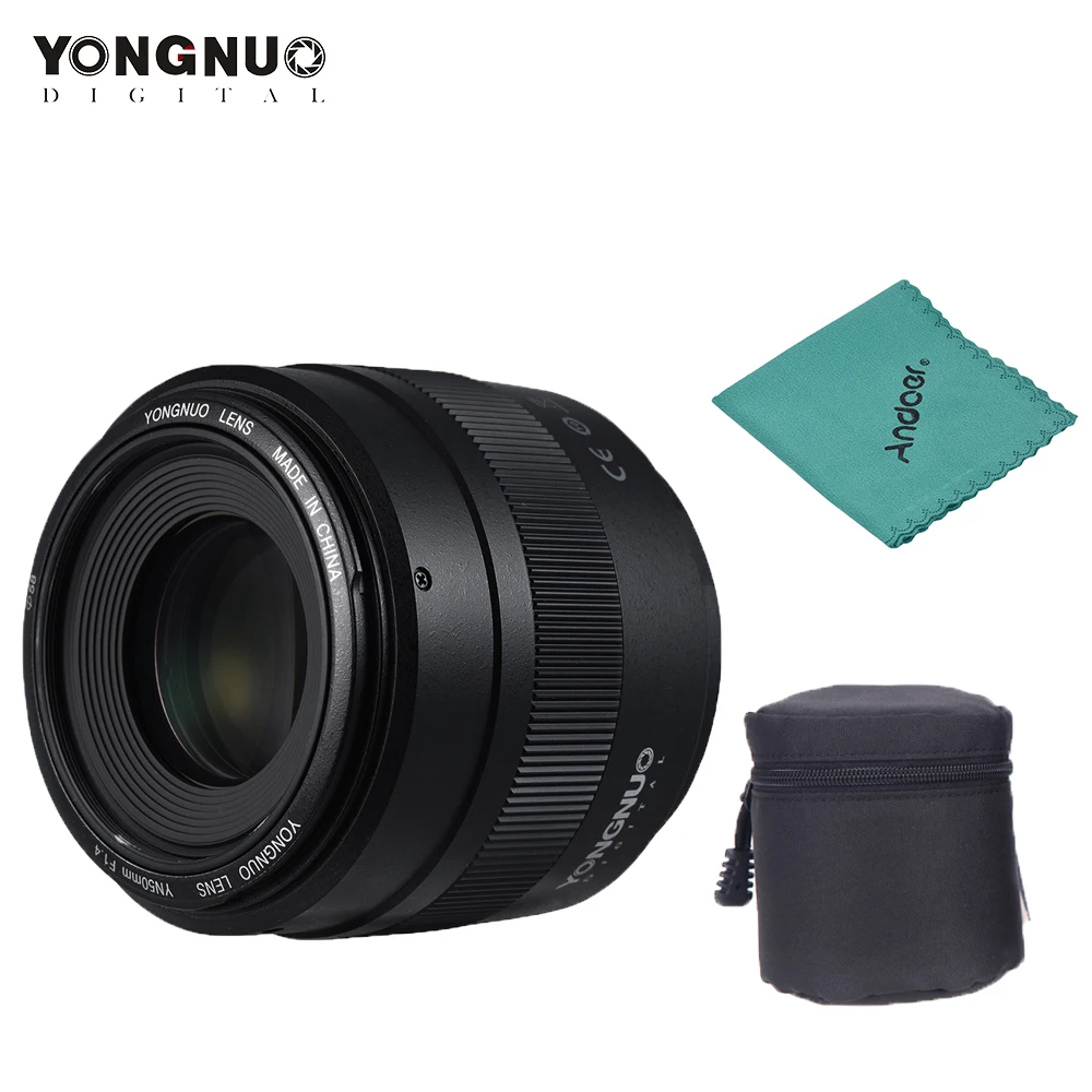 Объектив YONGNUO YN50mm F1.4 объектив с большой апертурой с автофокусом объектив для Canon EOS 70D 5D2 5D3 600D DSLR Камера Лен w/ткань для очистки