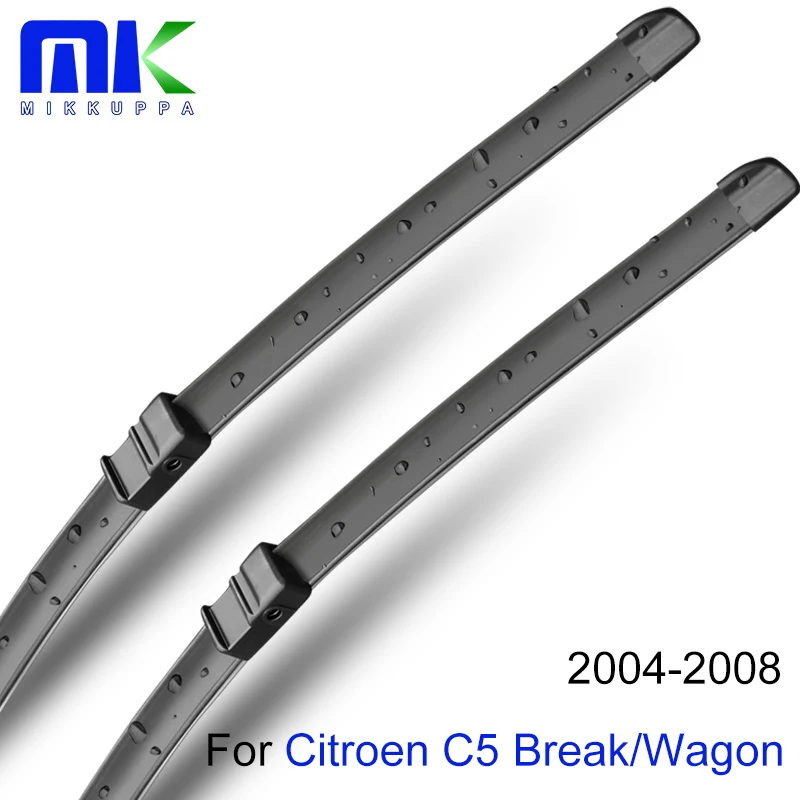 Mikkuppa Front And Rear Wiper Blades For Citroen C5 Break/Wagon 2004