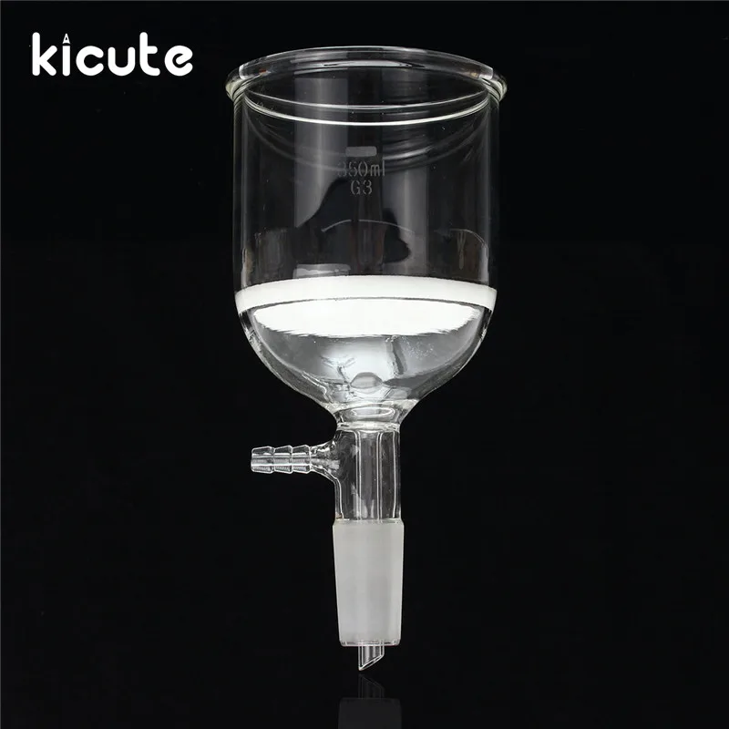 Фильтр-воронка Kicute с избыточным значением, воронка Buchner 24/40, Стеклянная Воронка Buchner 350 мл, лабораторная стеклянная посуда, товары для химии