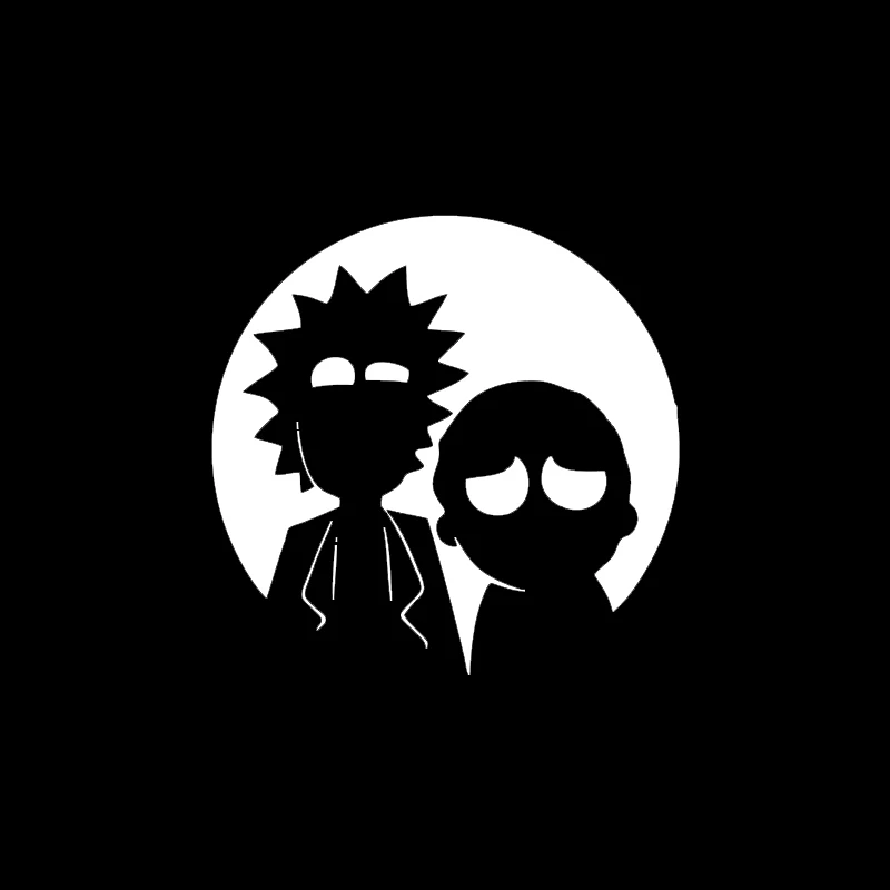 Rick and Morty Silhouette White Vinyl Decal - Perfect for Cars, Laptops, Windows, and Walls | Decal Addiction, Inc. image 4