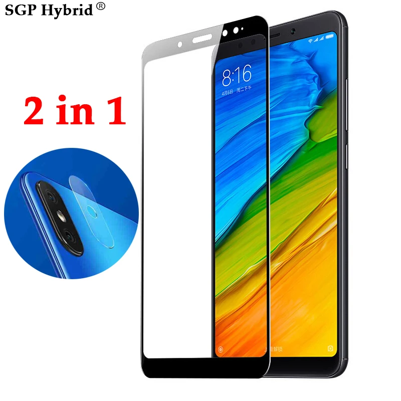 

2 in 1 screen protector with camera lens tempered glass for Xiaomi Redmi Note 5 Pro Note5 Note5pro 5pro prime HD protective film